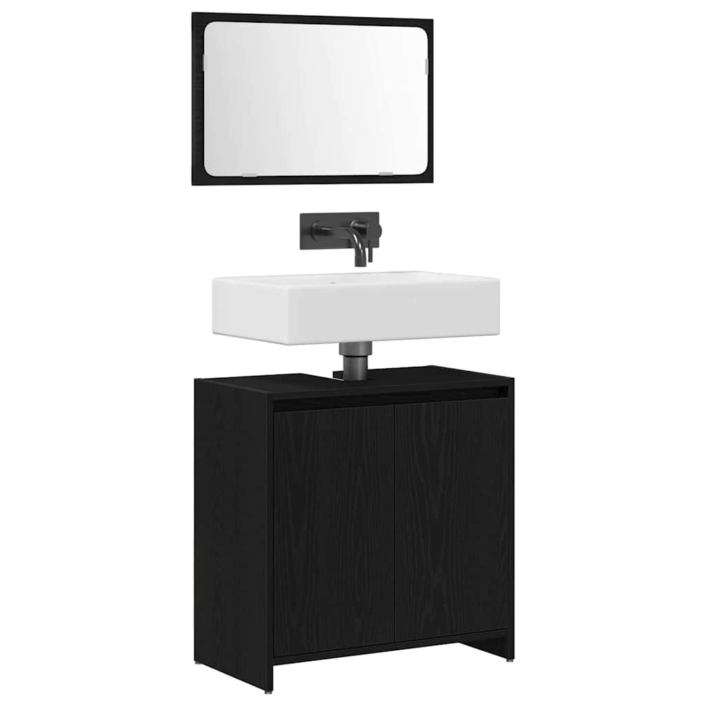 Koupelnová Skříň Černý Dub 60 X 33 X 60 Cm Kompozitní Dřevo
