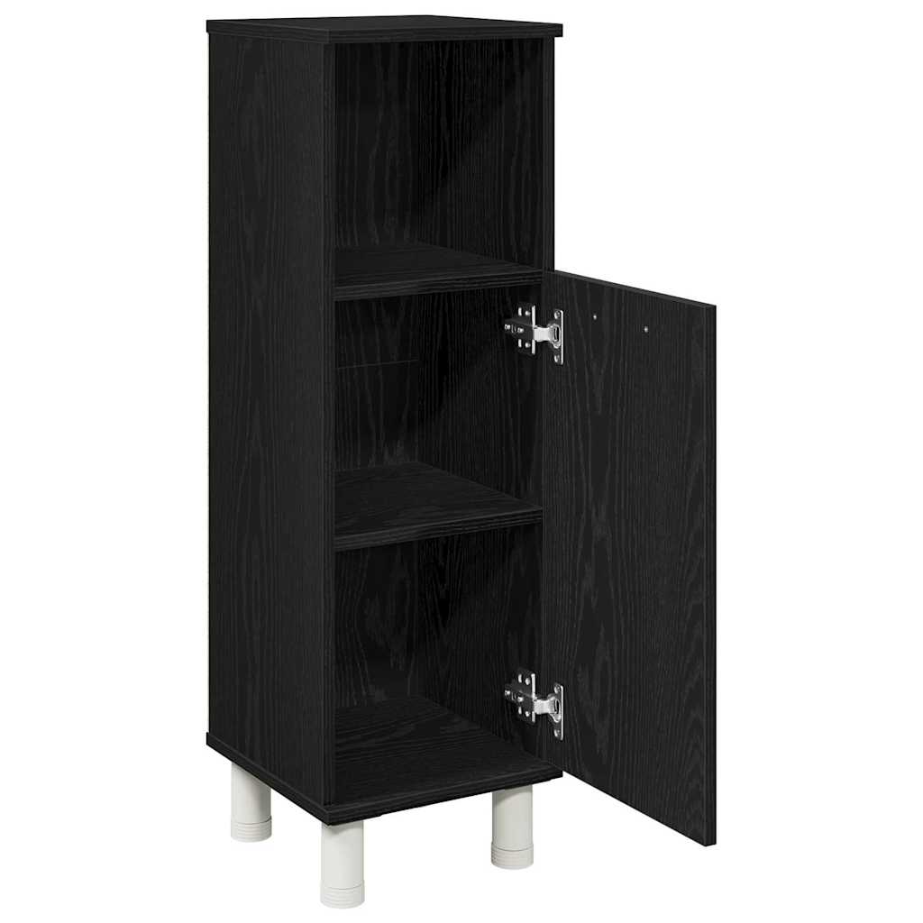 Koupelnová Skříň Černý Dub 30 X 30 X 95 Cm Kompozitní Dřevo