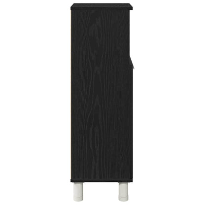 Koupelnová Skříň Černý Dub 30 X 30 X 95 Cm Kompozitní Dřevo