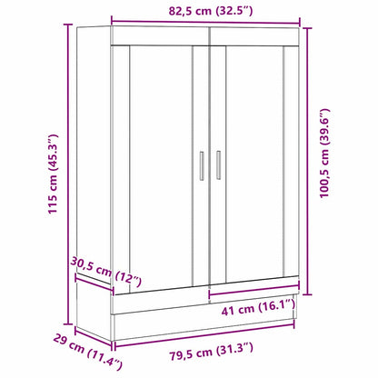 Knihovna 3 Úrovní 82,5 X 30,5 X 115 Cm Kompozitní Dřevo