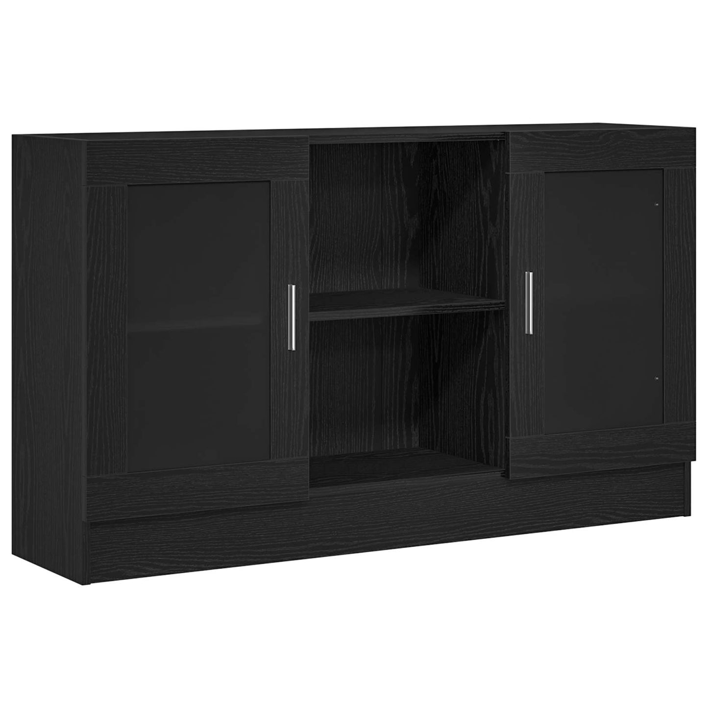 Servírovací Skříň Černý Dub 120 X 30,5 X 70 Cm Kompozitní Dřevo