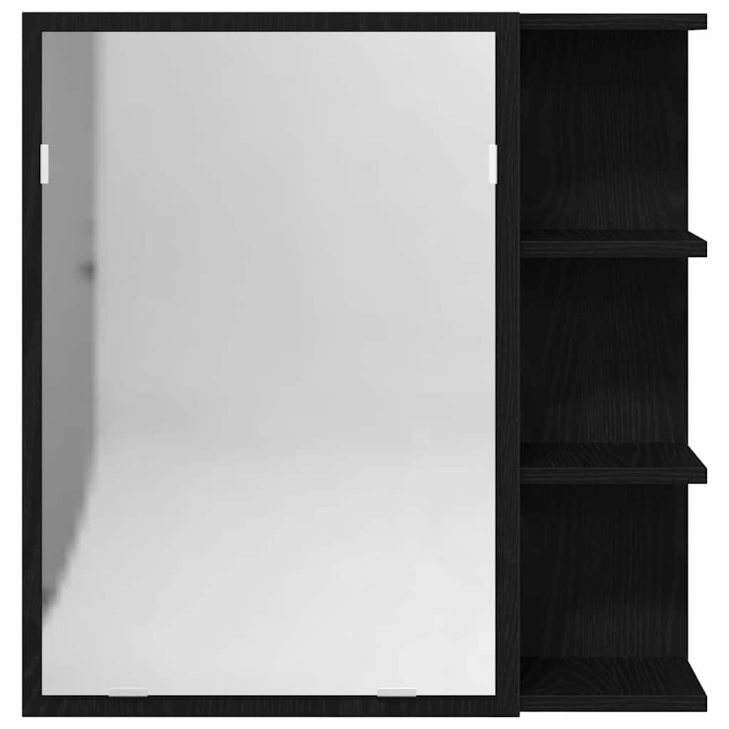 Koupelnová Zrcadlová Skříň Černý Dub 62,5 X 20,5 X 64 Cm