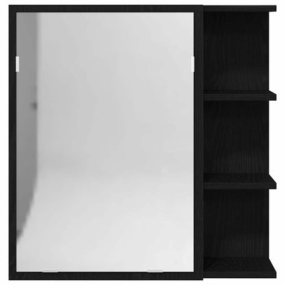 Koupelnová Zrcadlová Skříň Černý Dub 62,5 X 20,5 X 64 Cm