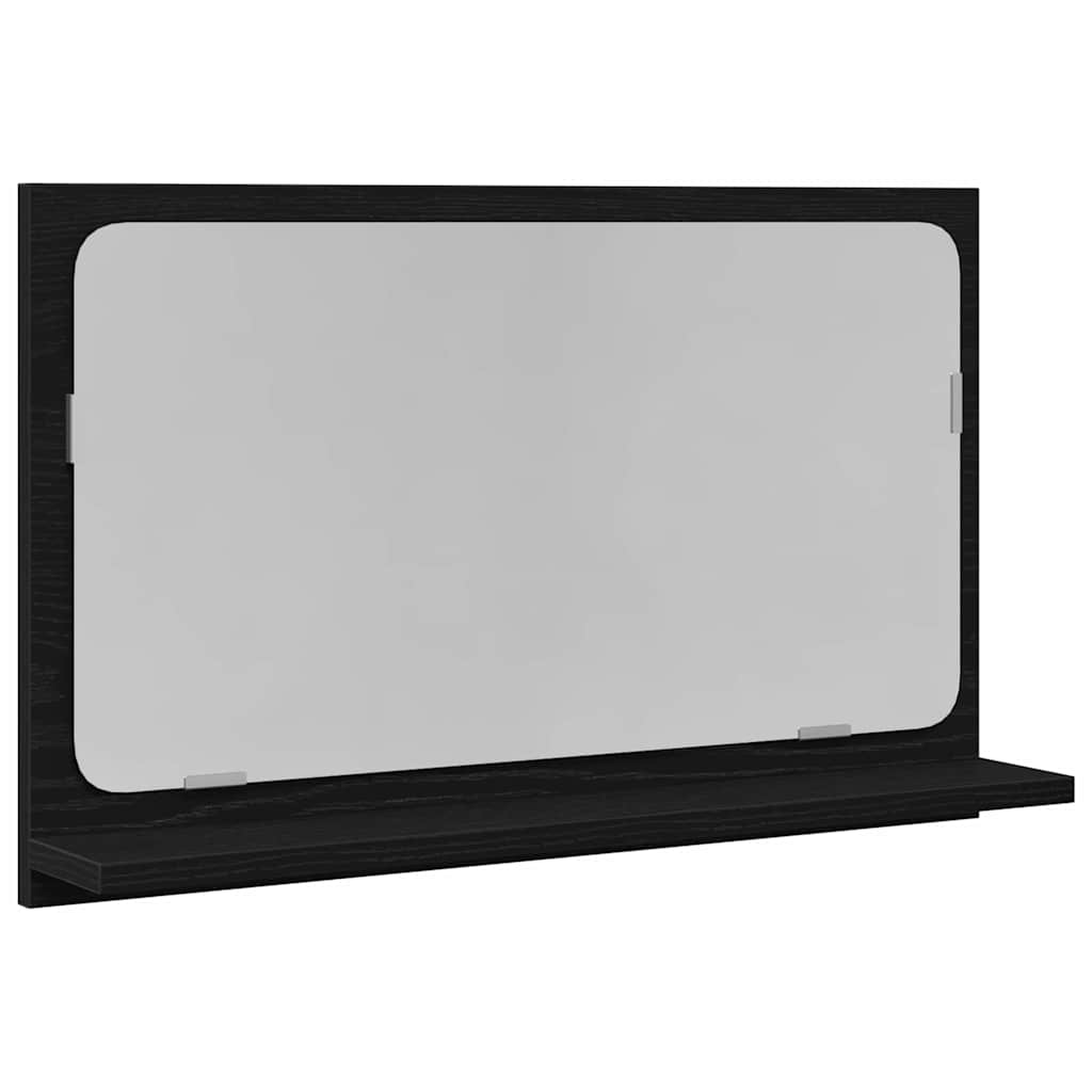 Zrcadlová Police Černý Dub 60 X 10,5 X 37 Cm Kompozitní Dřevo