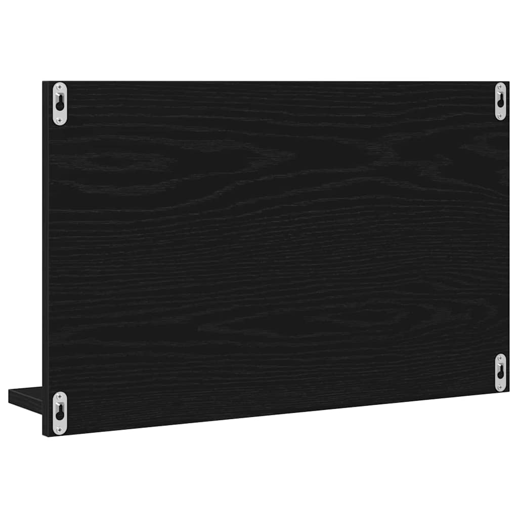 Zrcadlová Police Černý Dub 60 X 10,5 X 37 Cm Kompozitní Dřevo