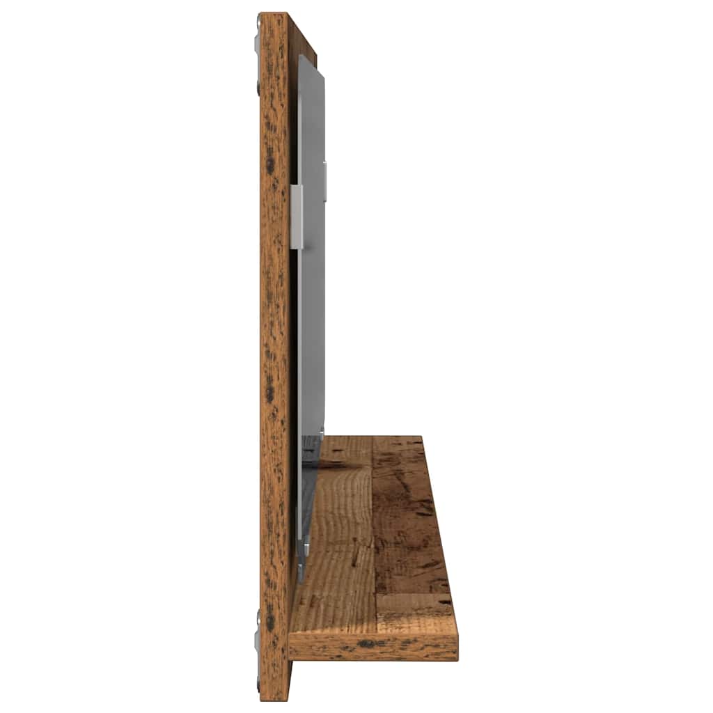Zrcadlová Police Staré Dřevo 90 X 10,5 X 37 Cm Kompozitní Dřevo