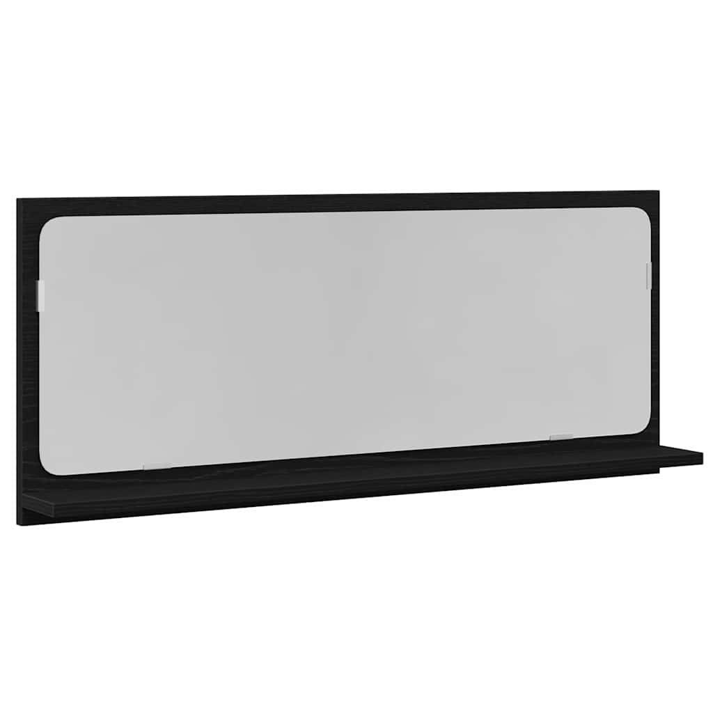 Zrcadlová Police Černý Dub 90 X 10,5 X 37 Cm Kompozitní Dřevo