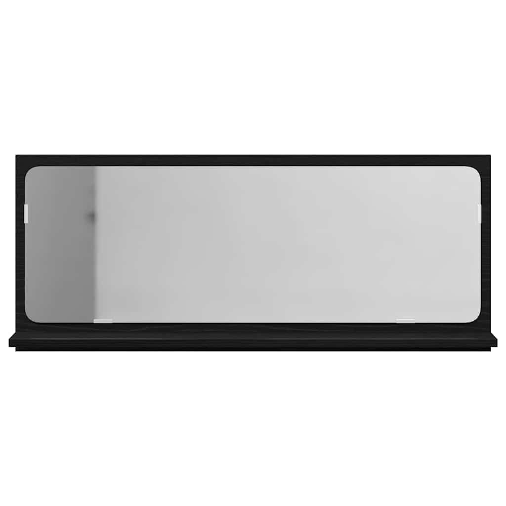 Zrcadlová Police Černý Dub 90 X 10,5 X 37 Cm Kompozitní Dřevo