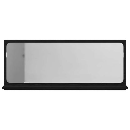 Zrcadlová Police Černý Dub 90 X 10,5 X 37 Cm Kompozitní Dřevo