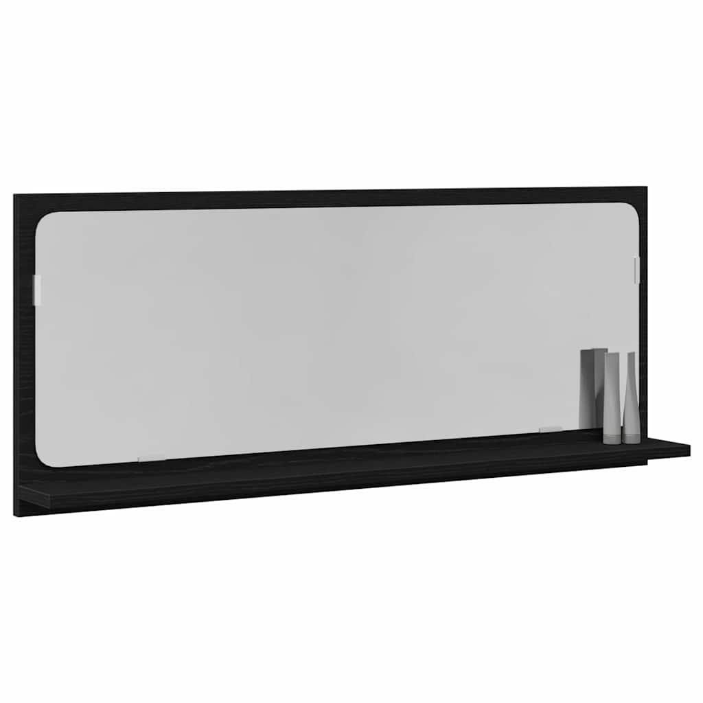 Zrcadlová Police Černý Dub 90 X 10,5 X 37 Cm Kompozitní Dřevo