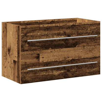 Koupelnová Skříňka Pod Umyvadlo, Staré Dřevo, 80 X 38,5 X 48 Cm, Konstrukční Dřevo