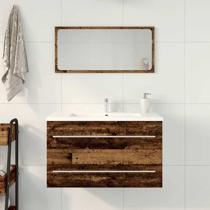 Koupelnová Skříňka Pod Umyvadlo, Staré Dřevo, 80 X 38,5 X 48 Cm, Konstrukční Dřevo