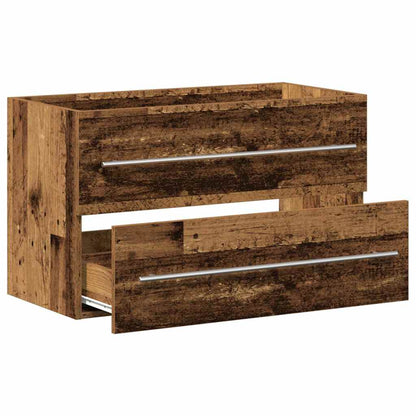Koupelnová Skříňka Pod Umyvadlo, Staré Dřevo, 80 X 38,5 X 48 Cm, Konstrukční Dřevo