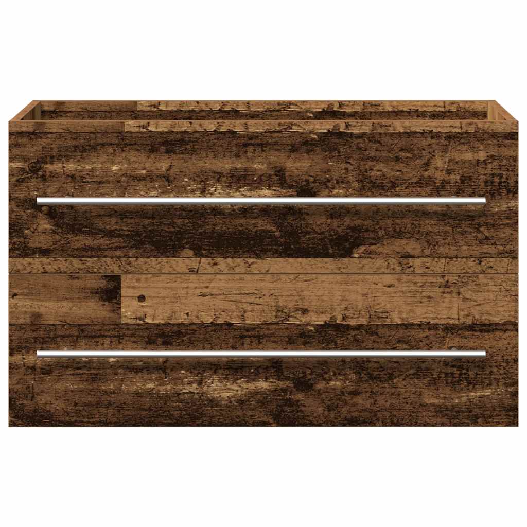 Koupelnová Skříňka Pod Umyvadlo, Staré Dřevo, 80 X 38,5 X 48 Cm, Konstrukční Dřevo