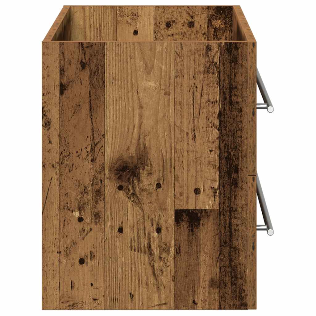 Koupelnová Skříňka Pod Umyvadlo, Staré Dřevo, 80 X 38,5 X 48 Cm, Konstrukční Dřevo