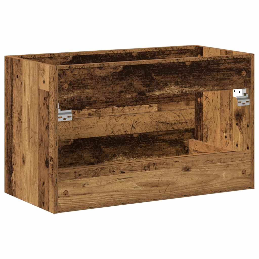 Koupelnová Skříňka Pod Umyvadlo, Staré Dřevo, 80 X 38,5 X 48 Cm, Konstrukční Dřevo