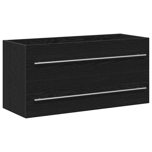 Koupelnová Skříňka Pod Umyvadlo, Černý Dub, 100 X 38,5 X 48 Cm, Z Umělého Dřeva