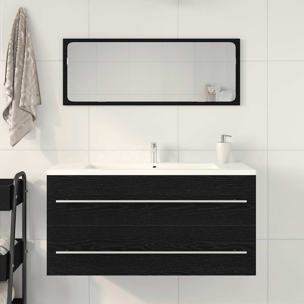 Koupelnová Skříňka Pod Umyvadlo, Černý Dub, 100 X 38,5 X 48 Cm, Z Umělého Dřeva