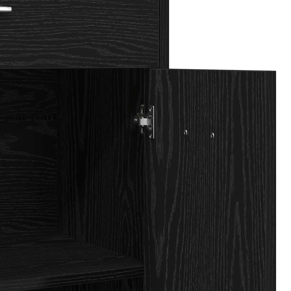 Koupelnová Skříň Černý Dub 60 X 33 X 80 Cm Kompozitní Dřevo