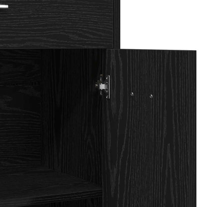 Koupelnová Skříň Černý Dub 60 X 33 X 80 Cm Kompozitní Dřevo