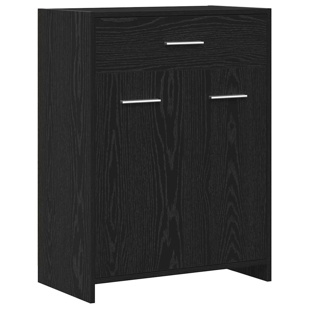 Koupelnová Skříň Černý Dub 60 X 33 X 80 Cm Kompozitní Dřevo