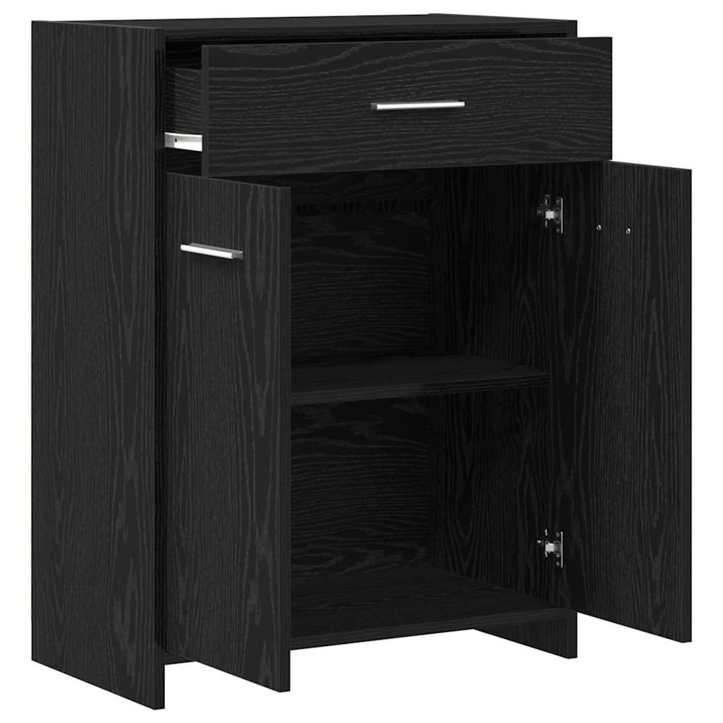 Koupelnová Skříň Černý Dub 60 X 33 X 80 Cm Kompozitní Dřevo