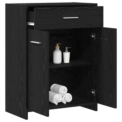 Koupelnová Skříň Černý Dub 60 X 33 X 80 Cm Kompozitní Dřevo