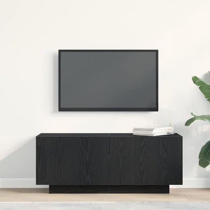 Televizní Skříň 100 X 35 X 40 Cm Černý Dub Kompozitní Dřevo