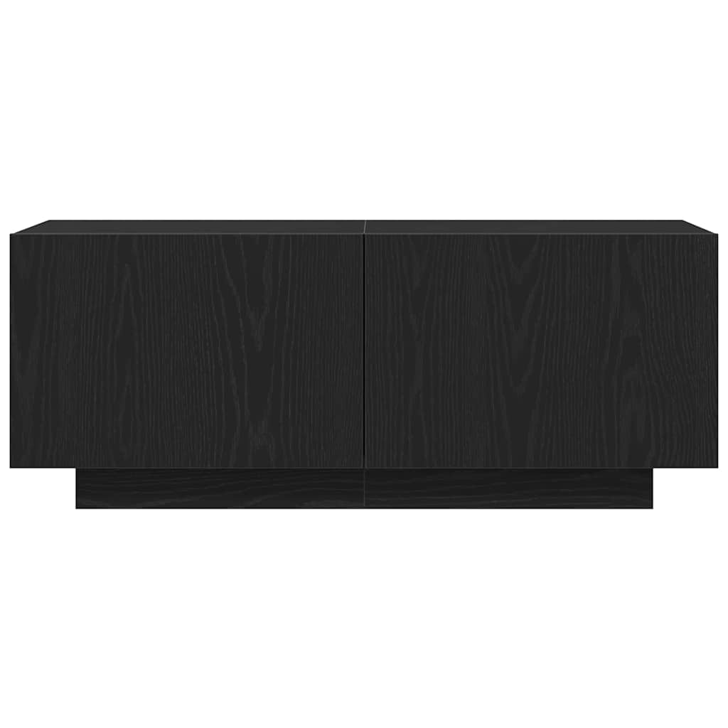 Televizní Skříň 100 X 35 X 40 Cm Černý Dub Kompozitní Dřevo