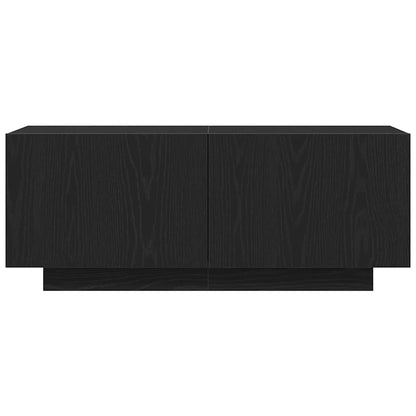 Televizní Skříň 100 X 35 X 40 Cm Černý Dub Kompozitní Dřevo
