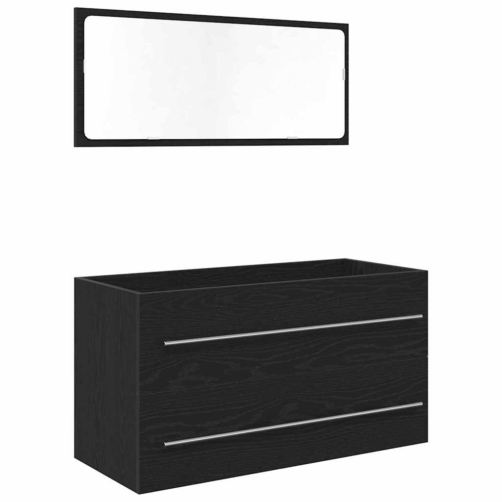 Umyvadlová Skříňka Černý Dub 90 X 45 X 1.5 Cm Kompozitní Dřevo