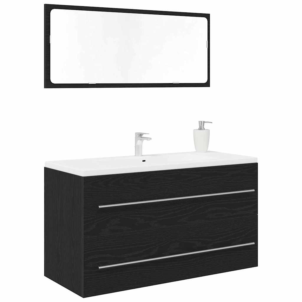 Umyvadlová Skříňka Černý Dub 90 X 45 X 1.5 Cm Kompozitní Dřevo