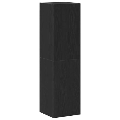 Nástěnná Skříň Na Tv 30,5 X 30 X 110 Cm Černý Dub