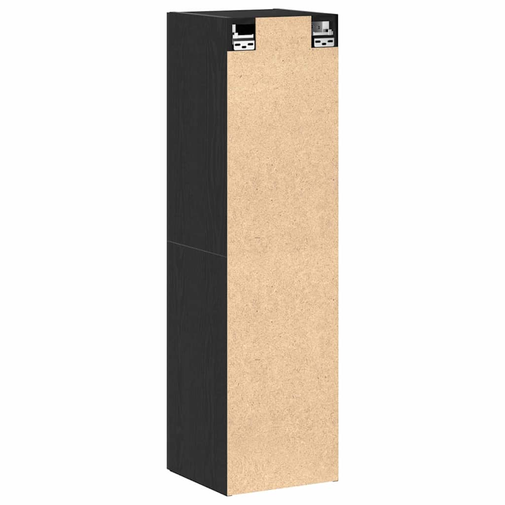 Nástěnná Skříň Na Tv 30,5 X 30 X 110 Cm Černý Dub