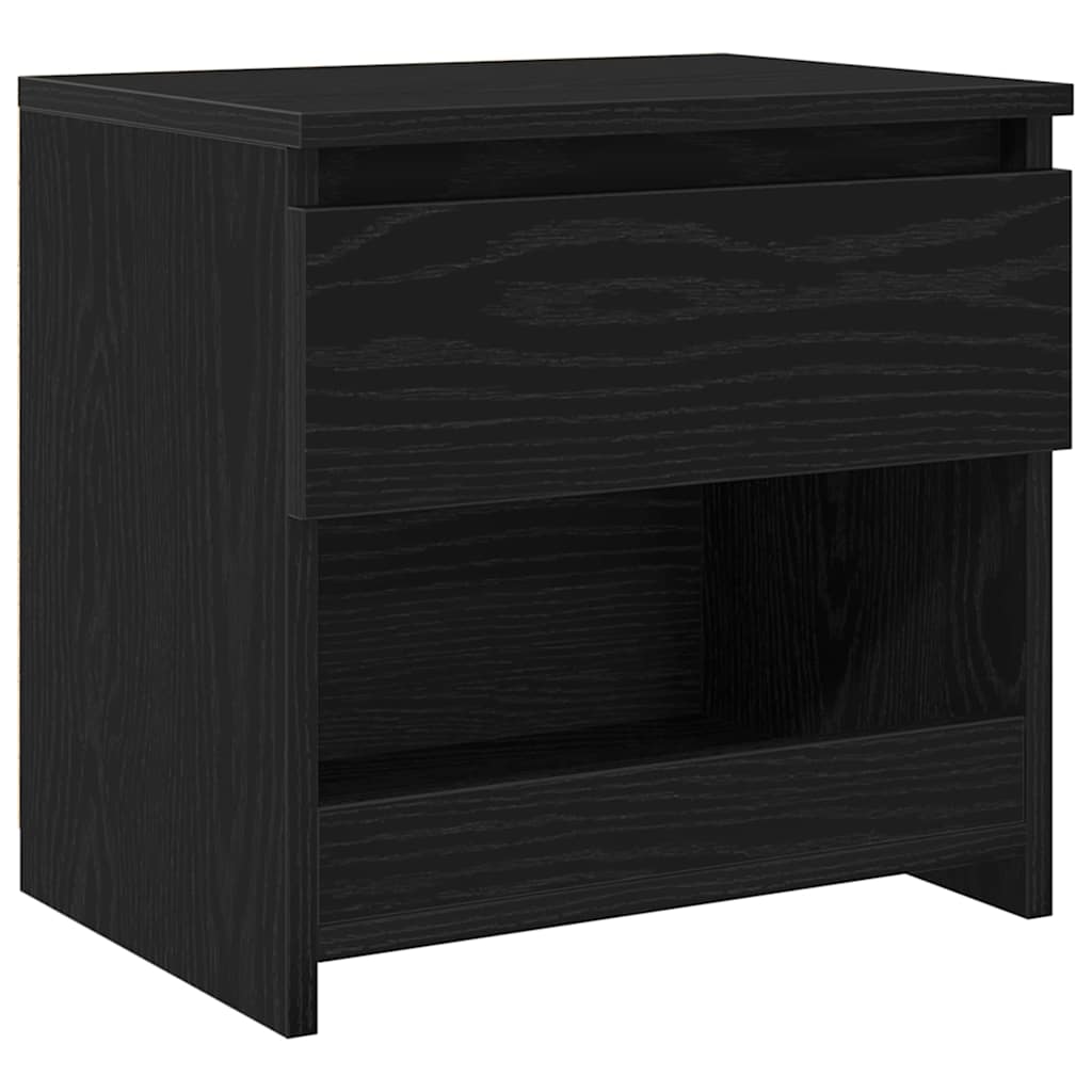 Noční Skříňka 2 Ks Černý Dub 40 X 30 X 39 Cm Kompozitní Dřevo