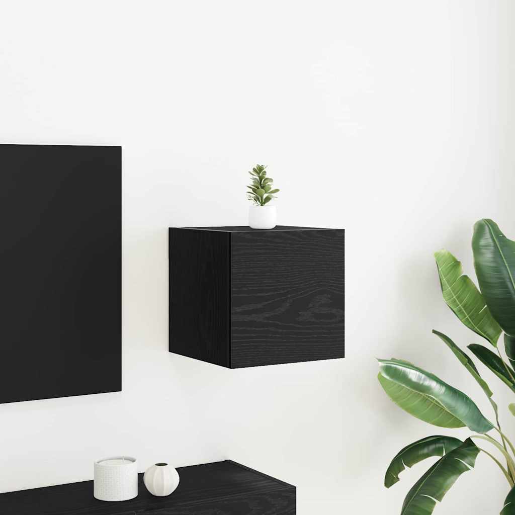 Nástěnný Tv Kabinet Nástěnný Černý Dub 30,5 X 30 X 30 Cm