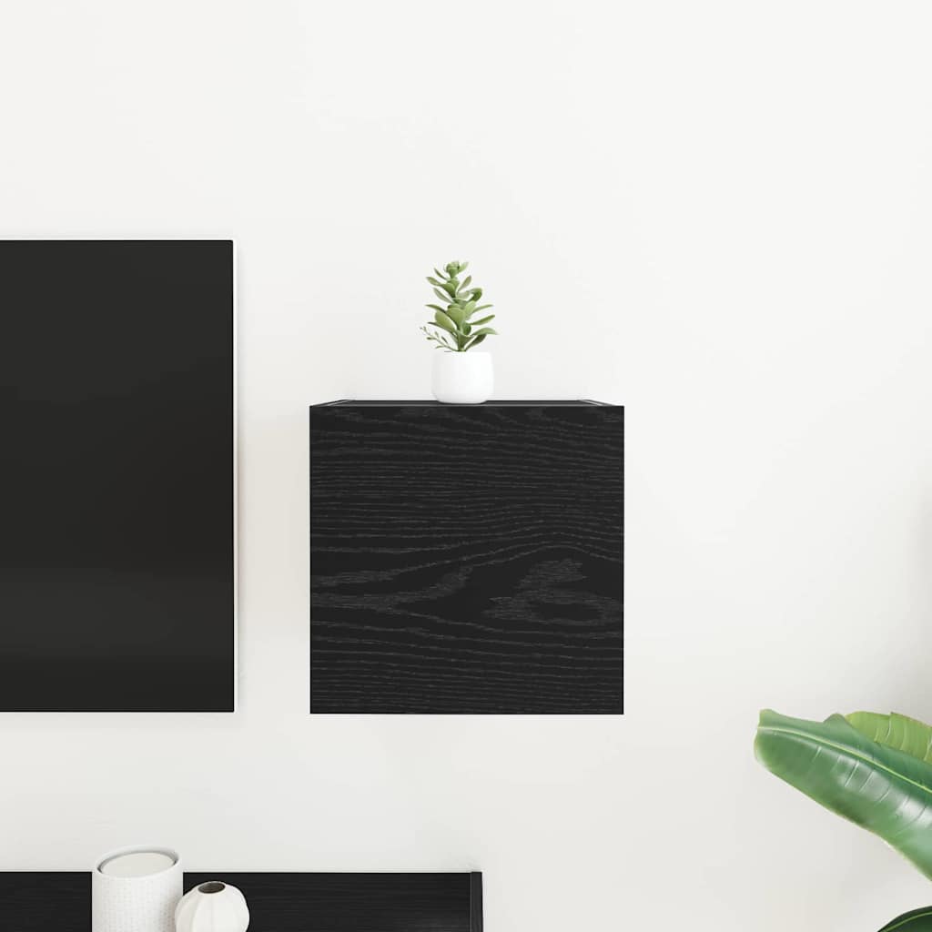 Nástěnný Tv Kabinet Nástěnný Černý Dub 30,5 X 30 X 30 Cm