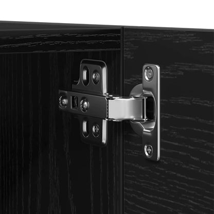 Nástěnný Tv Kabinet Nástěnný 2 Pcs Černý Dub 30,5 X 30 X 30 Cm