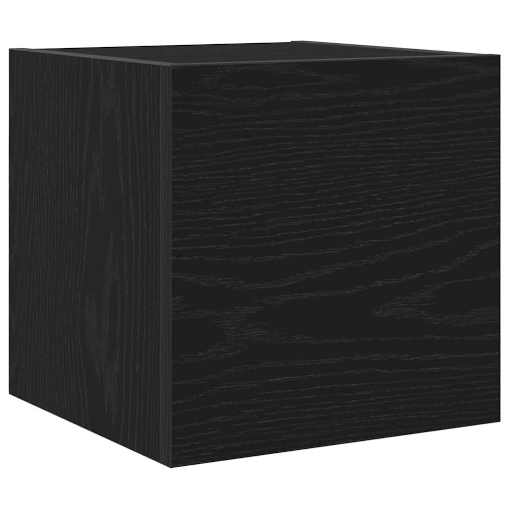 Nástěnný Tv Kabinet Nástěnný 2 Pcs Černý Dub 30,5 X 30 X 30 Cm