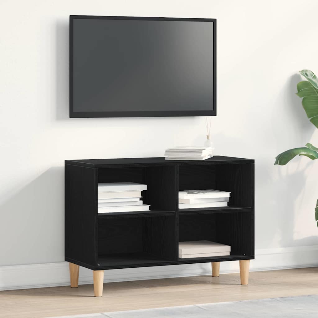 Televizní Skříň 69,5 X 30 X 50 Cm Černý Dub Kompozitní Dřevo