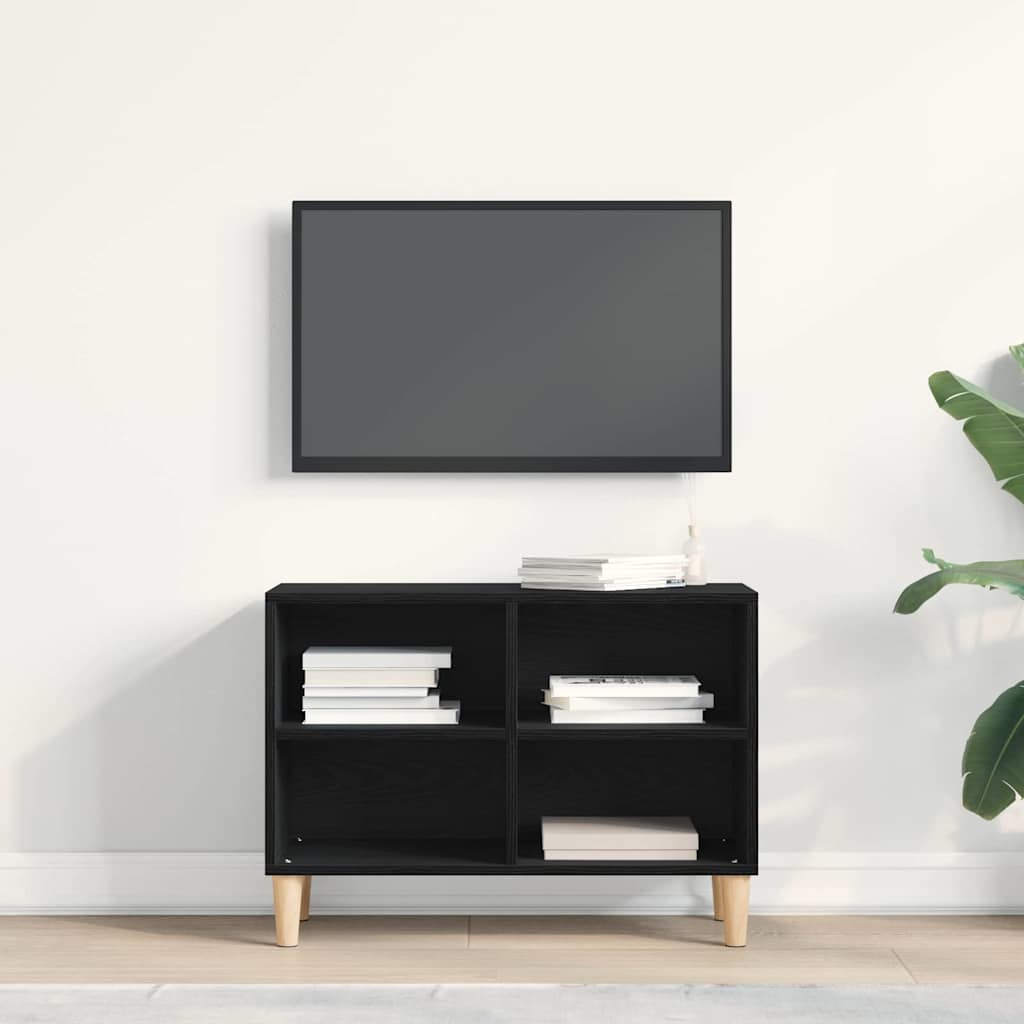 Televizní Skříň 69,5 X 30 X 50 Cm Černý Dub Kompozitní Dřevo