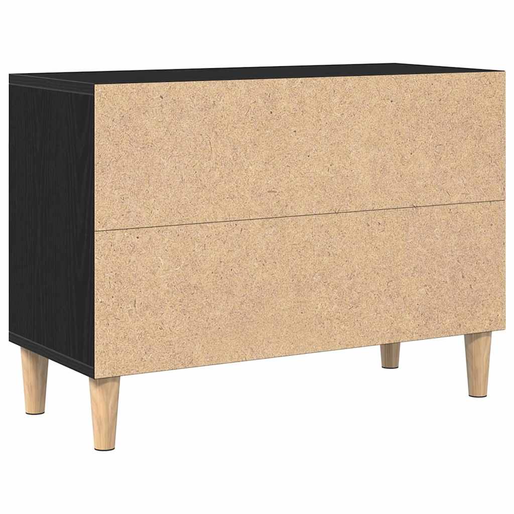 Televizní Skříň 69,5 X 30 X 50 Cm Černý Dub Kompozitní Dřevo