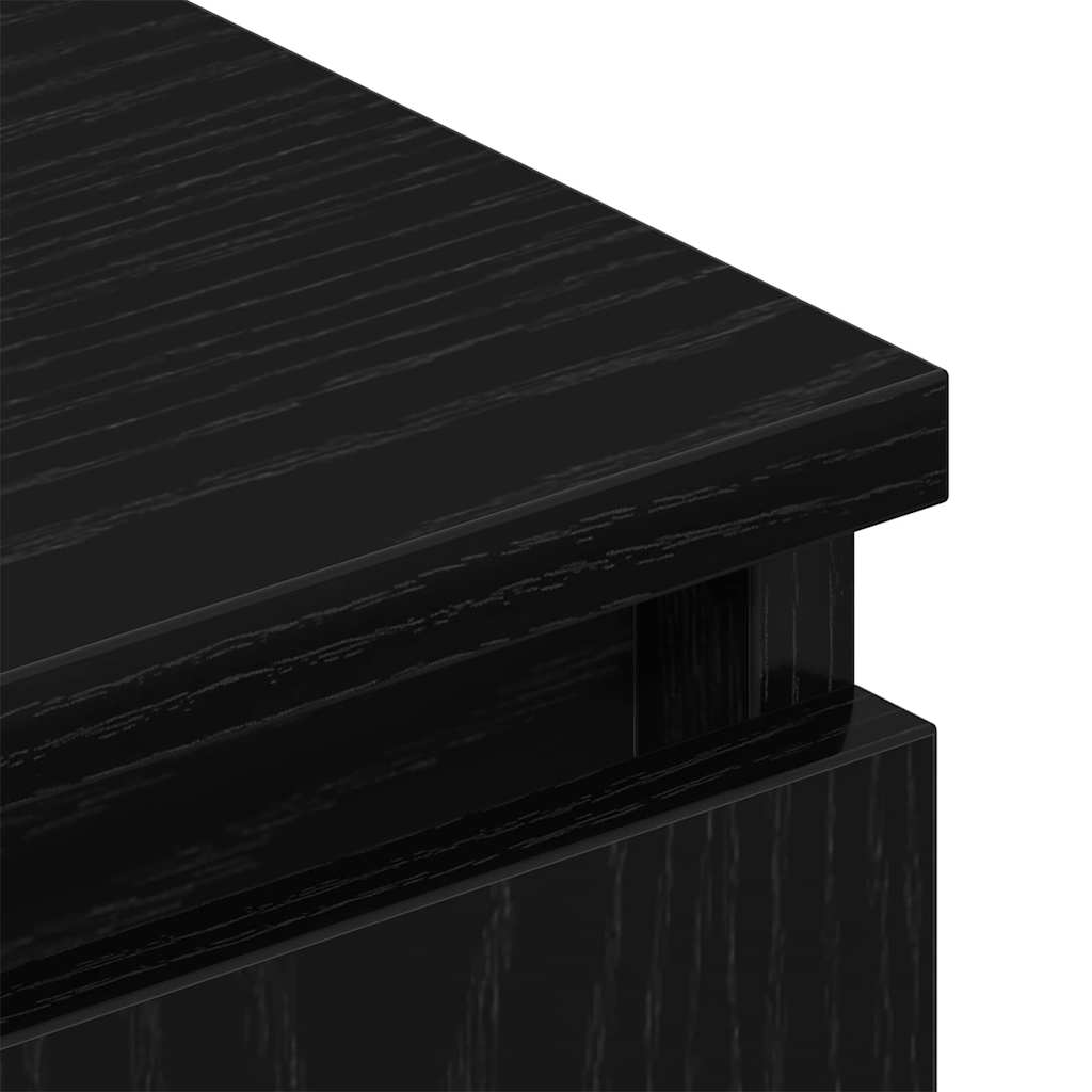 Televizní Skříň 102 X 35 X 50 Cm Černý Dub Kompozitní Dřevo
