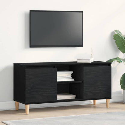 Televizní Skříň 102 X 35 X 50 Cm Černý Dub Kompozitní Dřevo