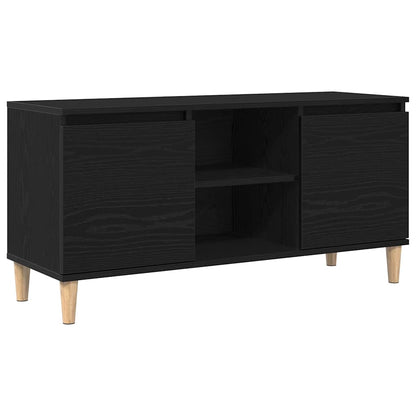 Televizní Skříň 102 X 35 X 50 Cm Černý Dub Kompozitní Dřevo