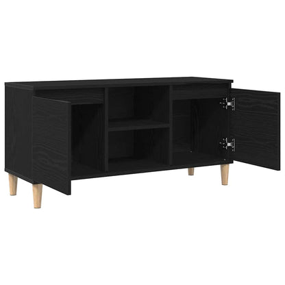 Televizní Skříň 102 X 35 X 50 Cm Černý Dub Kompozitní Dřevo