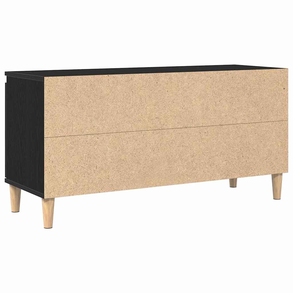 Televizní Skříň 102 X 35 X 50 Cm Černý Dub Kompozitní Dřevo