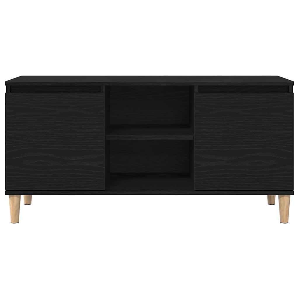 Televizní Skříň 102 X 35 X 50 Cm Černý Dub Kompozitní Dřevo