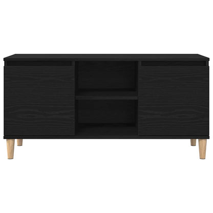 Televizní Skříň 102 X 35 X 50 Cm Černý Dub Kompozitní Dřevo
