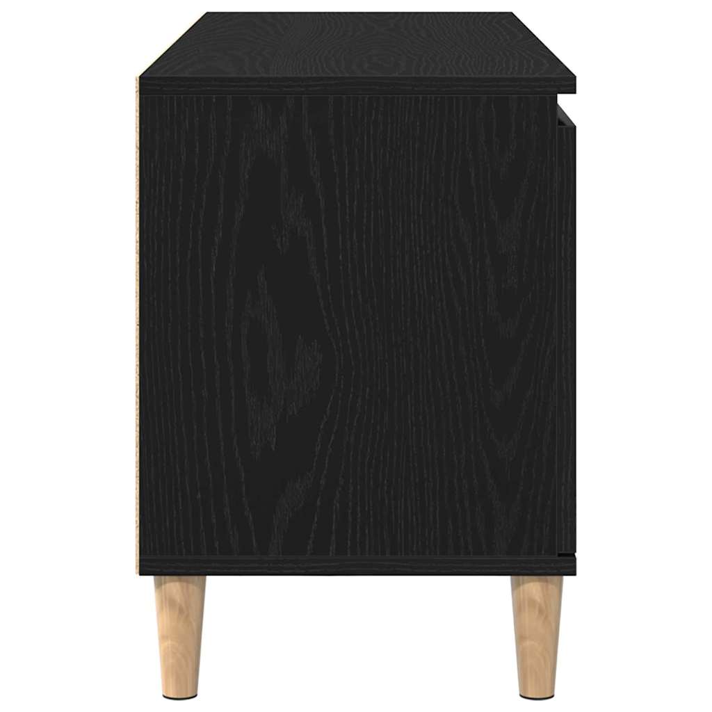 Televizní Skříň 102 X 35 X 50 Cm Černý Dub Kompozitní Dřevo
